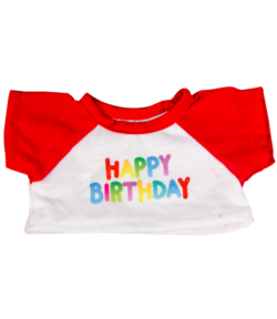 8" Happy Birthday Red T-Shirt
