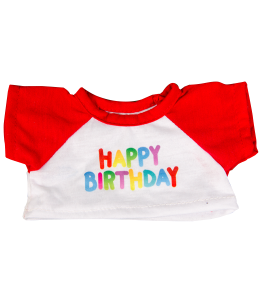 8" Happy Birthday Red T-Shirt