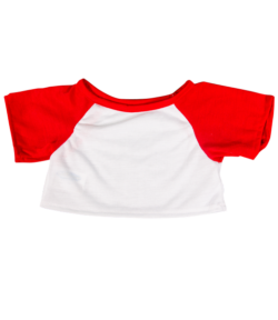 8" Baseball T-Shirt  w/Red Sleeves