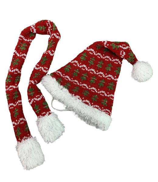 Festive Hat and Scarf for 16" Animal - Image 2