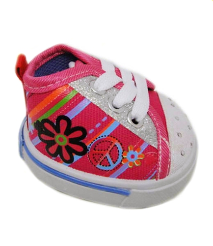 Pink Peace Sign Tennis Shoes for Animals
