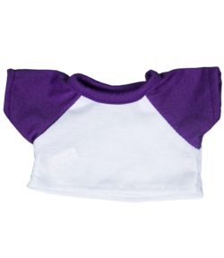 8" Baseball T-Shirt w/Purple Sleeves