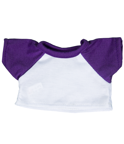 8" Baseball T-Shirt w/Purple Sleeves