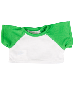 8" Baseball T-Shirt w/Green Sleeves