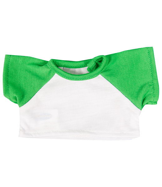 8" Baseball T-Shirt w/Green Sleeves