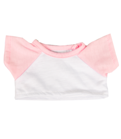 8" Baseball T-Shirt w/Pink Sleeves