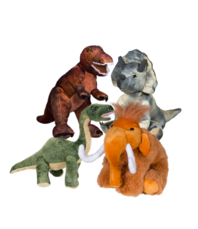 8" Dinosaur Four Pack<br>* Includes Stuffing *