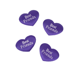 Purple Best Friends Heart Inserts (pack of 10)