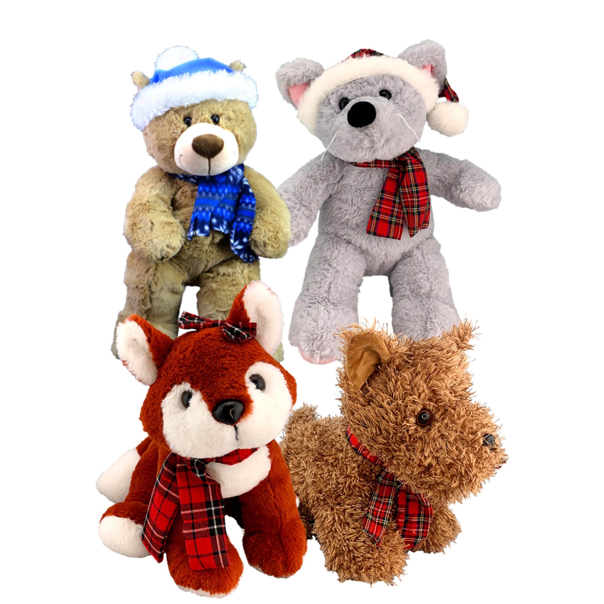 16" Plaid Tiding Four Pack<br>* Includes Stuffing *