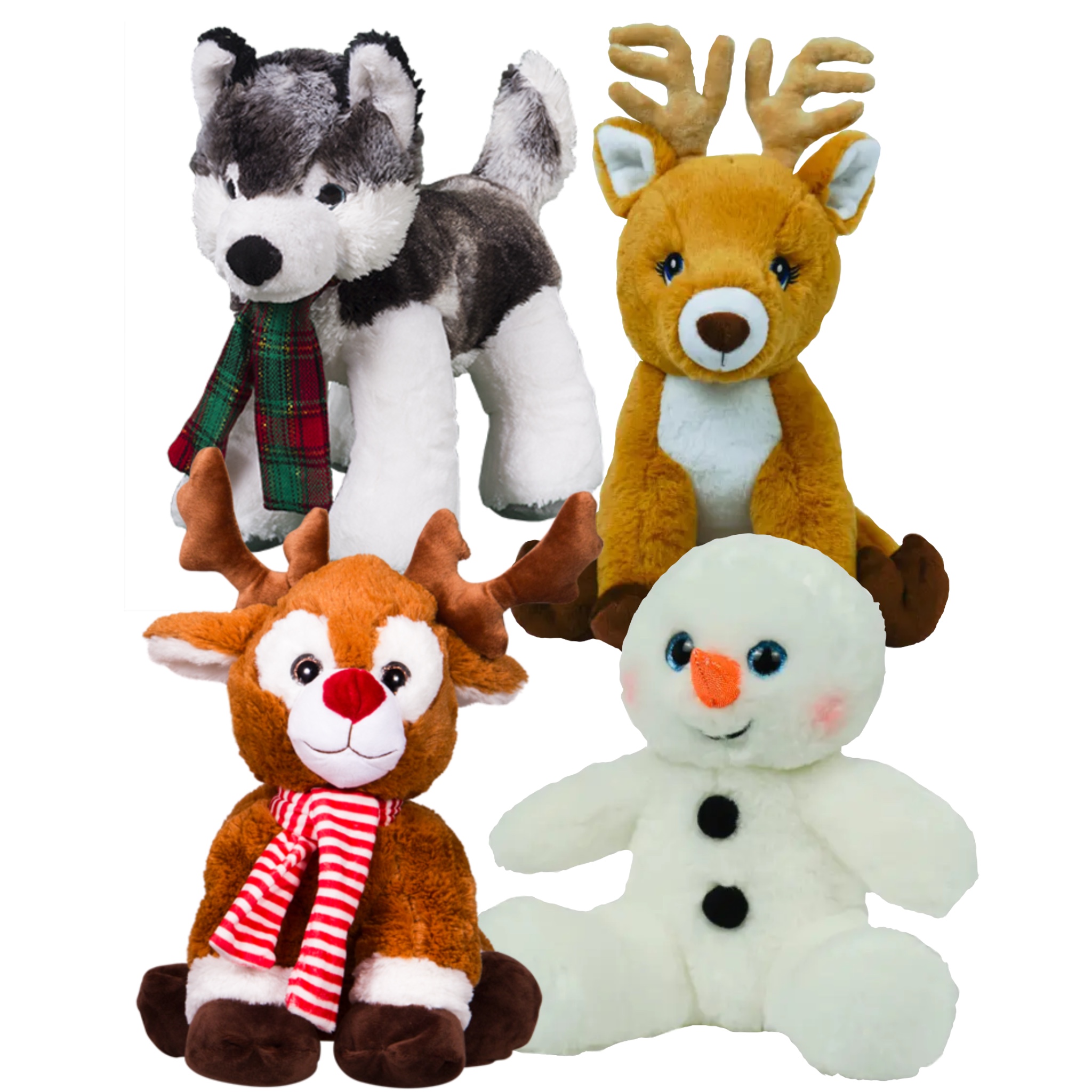 holiday stuffable animal 4-pack